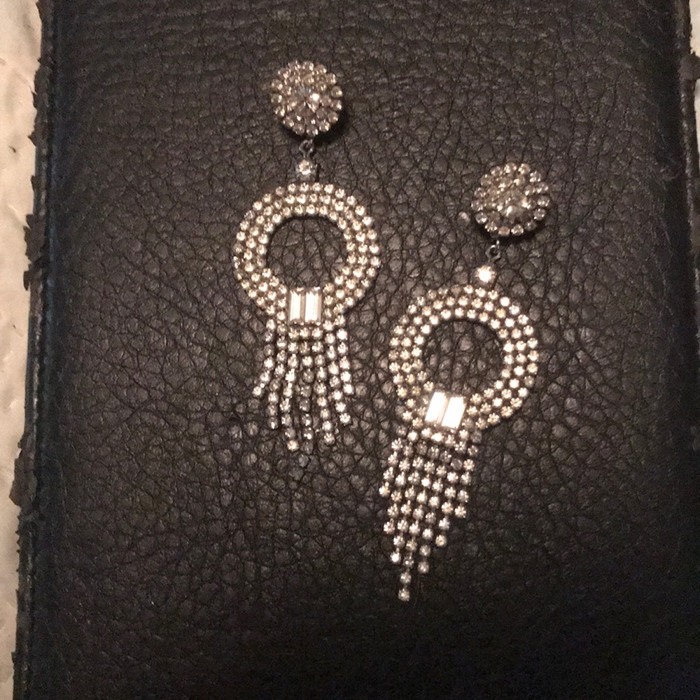 Rhinestone drop earrings